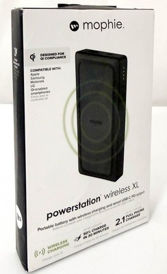 Mophie Powerstation Wireless XL PD 10,000mAh Battery Pack in Retail Pk Black