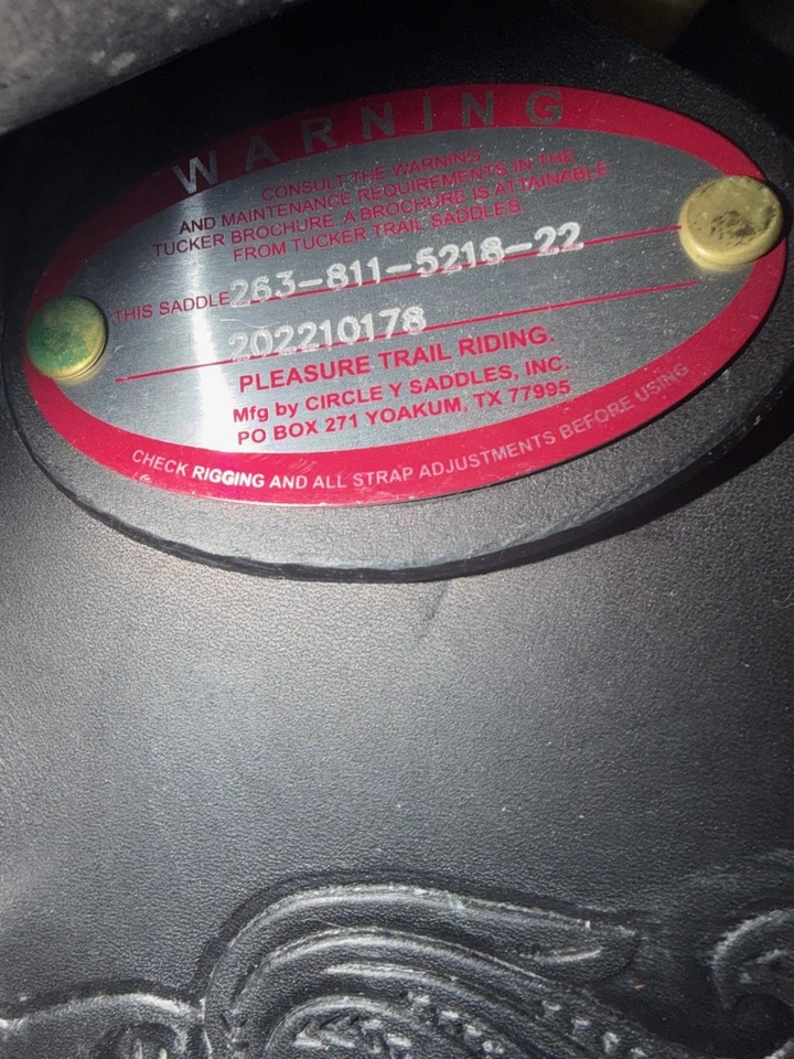 Sillín Tucker Trail -Nuevo- Horizon North Star 18,5 con cuello de pecho a juego Foto 3 de 4