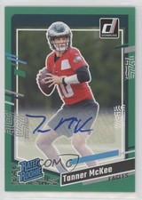 2023 Panini Donruss Rated Rookie Green Auto Tanner McKee #383 Auto 5z0