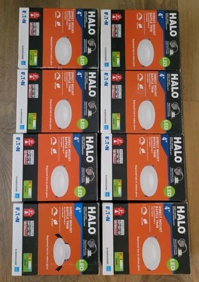 Halo 4" Direct Mount LED Recessed Shower Rated Light ~ 3000K Dimmable Lot Of 8 - Image 1 of 4