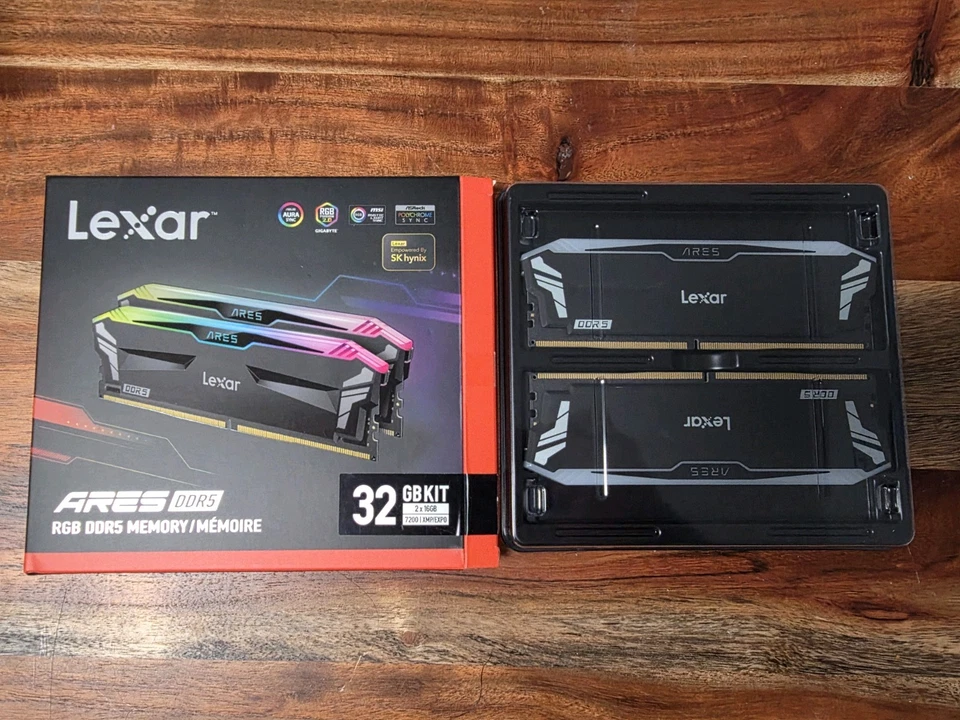 Lexar Ares RGB Black DIMM Kit 32GB, DDR5-7200, CL34 - Bild 2 von 4