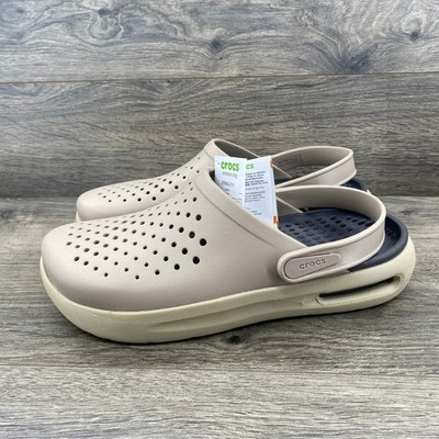 Crocs Inmotion Clog Taupe Mens 9 Womens 11 Slip On Comfort Shoes 209964-214 NEW