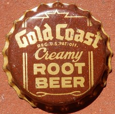 Unused CORK lined BOTTLE CAP 🥮 Gold Coast ROOT BEER