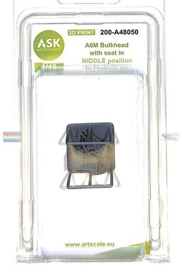 ASKA48050 1:48 ASK/Art Scale A6M Zero Bulkhead with Seat in Middle Position