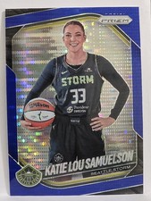 2025 Panini Prizm WNBA #82 Katie Lou Samuelson Blue Pulsar Prizms #/199
