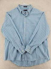 Chaps Dress Shirt Multicolor Tattersall Classic Fit Pocket 17-17 1/2 men's 34/35