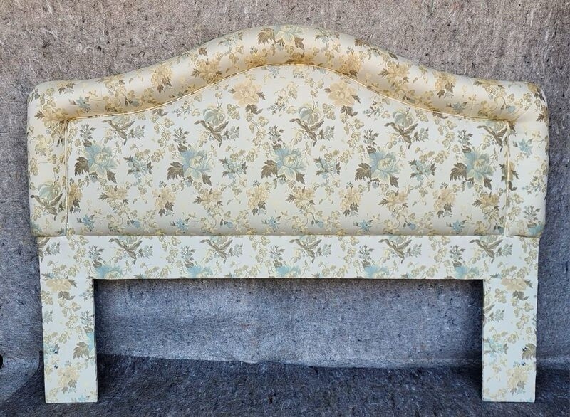 Vintage Floral Upholstered Queen Headboard High End