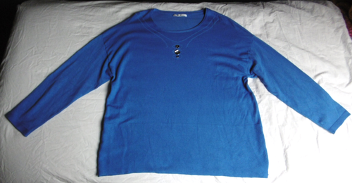 Pull Habillé Léger Christine Laure - Taille 3, Bleu Roi - 65% Viscose, 35% Polyamide - Occasion Très Bon état