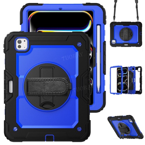 Für iPad 5/6/7/8/9/10 Gen Air 4 5 6 Pro 11 13 Hybrid Outdoor Tasche Gurt Hülle - Bild 24 von 225