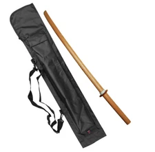 30" Bokken Youth Daito Sword Wooden Samurai Martial Arts Katana, Add Case
