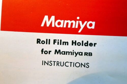 Mamiya RB67 6X7 support arrière film en rouleau GUIDE DU PROPRIÉTAIRE instructions - Photo 1/7
