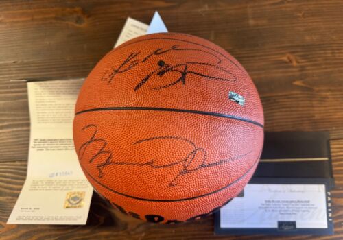 Michael Jordan & Kobe Bryant DUAL Signed Autographed Basketball UDA & Panini COA