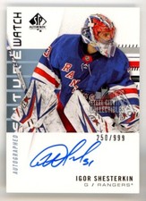Igor Shesterkin 2019-20 UD SP Authentic Future Watch Auto Rookie RC #251 250/999