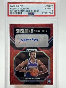 2022 Prizm Sensational Signatures Keegan Murray Rookie Card #SS-KY PSA 10!