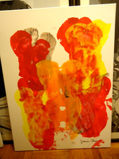 30'' X 40'' CANVAS ABSTRACT ART PAINTING SHIMMER 2 BY COMIC ARTIST JAMES CHEN