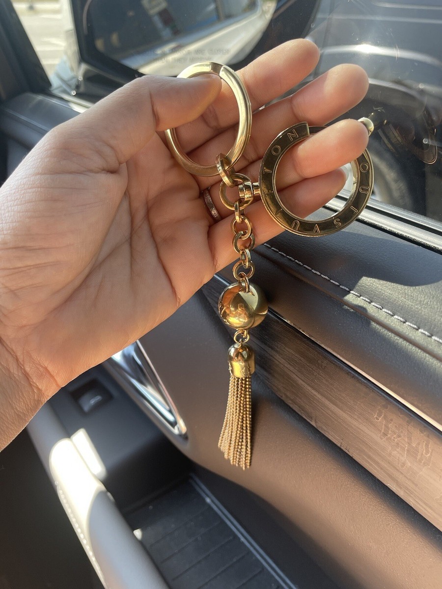 LOUIS VUITTON ゴールド タッセル キーリング　キーホルダー Louis Vuitton Porte Sles Swing Gold Plated Fringe Key Chain