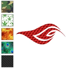 Flames Fire Pinstripe, Vinyl Decal Sticker, 40 Patterns & 3 Sizes, #7294