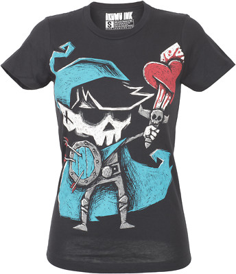 Akumu Ink GAME CHANGER Heart Warrior Horror Kurzarm WOMEN SHIRT Oberteil Gothic