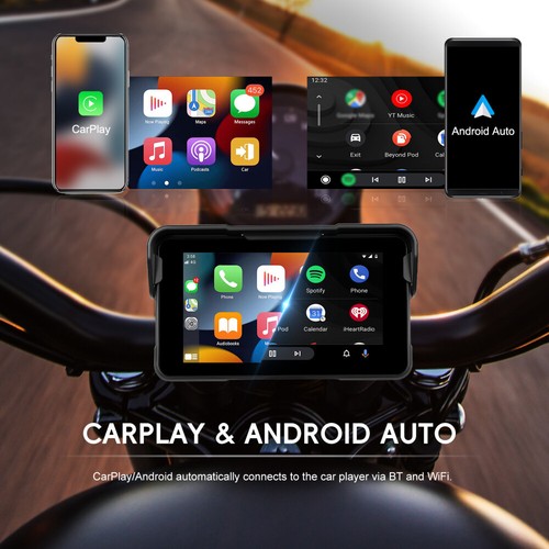 5" Moto Carplay Navigazione GPS Wireless CarPlay&Android Auto Moto - Foto 3 di 24