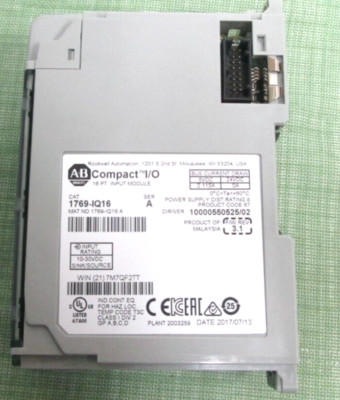 Modulo AB 1769-IQ16 Modulo Di Ingresso AB 1769-IQ16/A CompactLogix - Nuovo Sigillato In Fabbrica, 16 Pt 24VDC Modulo CompactLogix 1769-IQ16