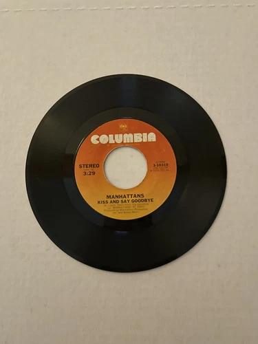 MANHATTANS-WONDERFUL WORLD OF LOVE-KISS AND SAY GOODBYE-45rpm-1976 SOUL NM