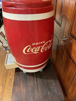 Vintage 1950's Coca Cola Selmix Dispenser barrel 35” x 20” Rare