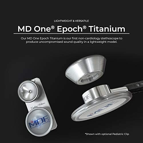 Lightweight Titanium Stethoscope with Dual Head Chestpiece & ComfortSeal Eartips - Picture 10 of 10