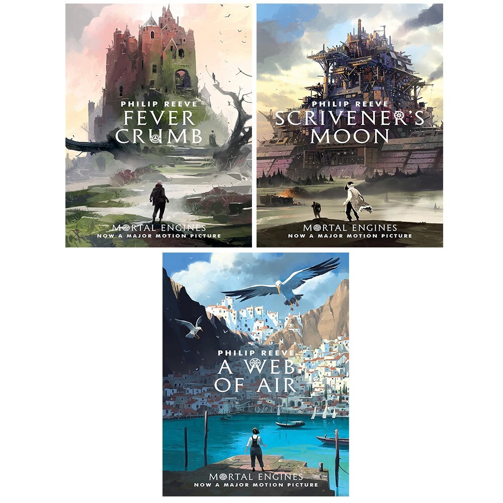 Mortal Engines Prequel Series 3 Books Set by Philip Reeve Fever Crumb, Scrivener