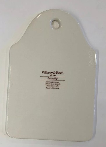 NWOT Villeroy & Boch Piccadilly Cheese Board Floral Germany 9” x 6” Mint - Picture 2 of 2