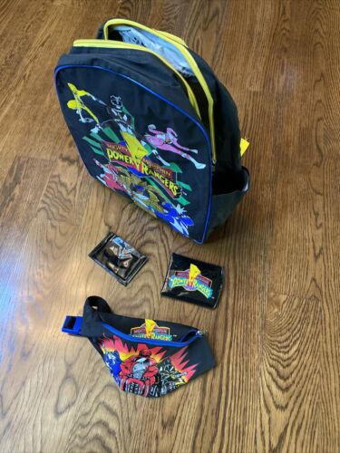 Vintage Mighty Morphin POWER RANGERS Backpack Wallet Pack 1993 Saban (Rare) New - Picture 2 of 7