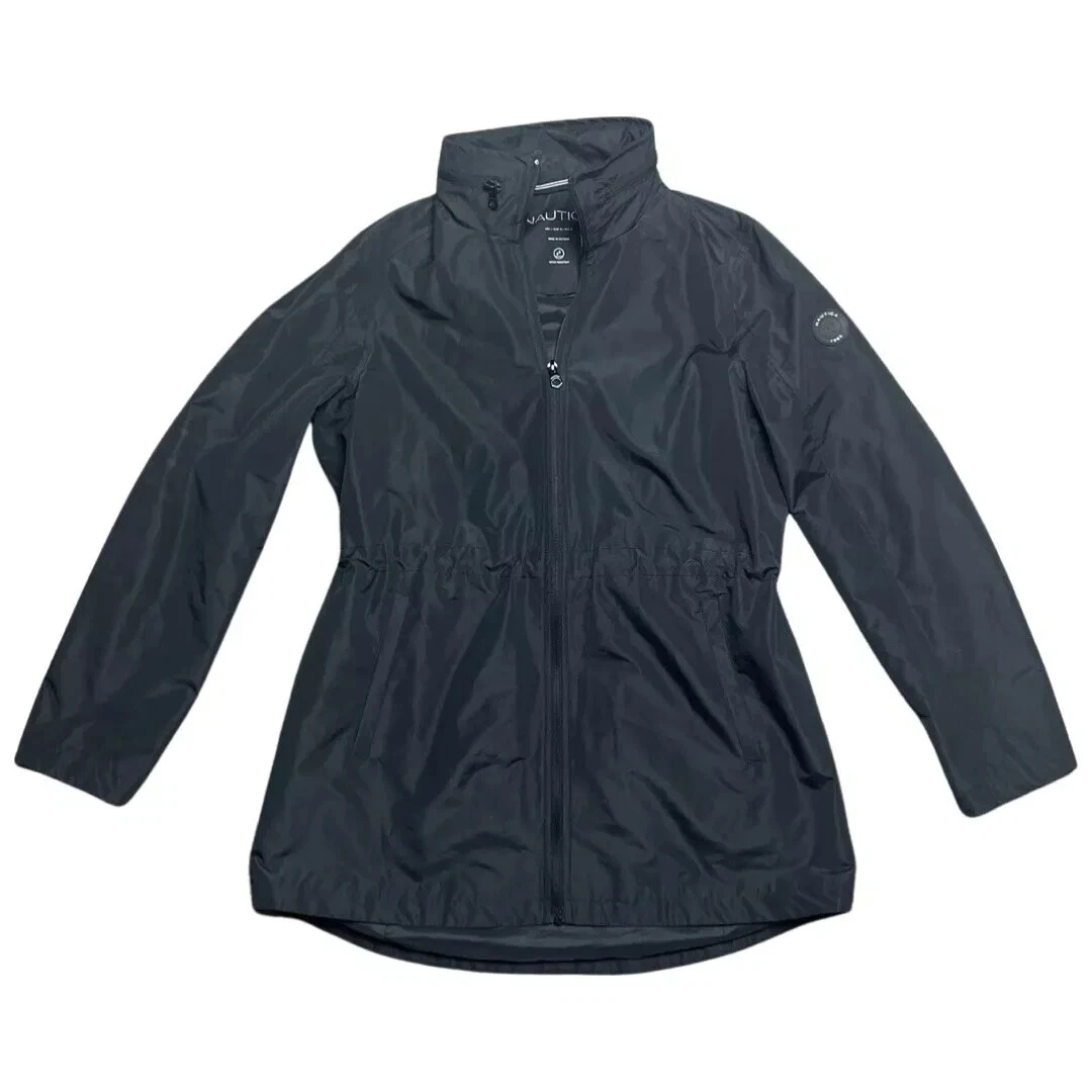 Nautica Women's Water Resistant Windbreaker Rain Jacket S