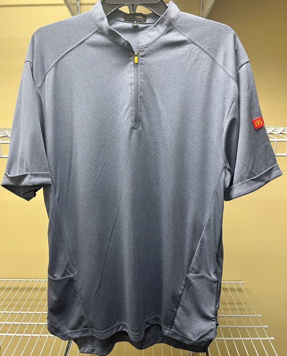 McDonald's Apparel Collection Employee Quarter Zip Gray Shirt