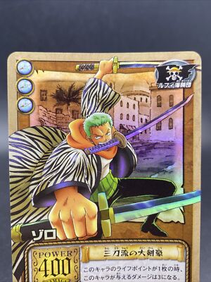 Roronoa Zoro One Piece Old Card Game Super Rare Foil Japanese TCG