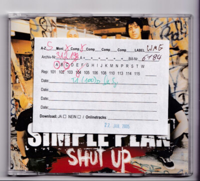 (KU801) Simple Plan, Shut Up - 2004 DJ CD