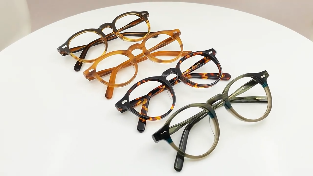 【OV0010】Retro Vintage Boston Glasses OV0010】〈Titanium〉Retro Vintage Boston Glasses | Oveliness.