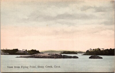 View From Flying Point Stony Creek Connecticut c1910 Postcard C66