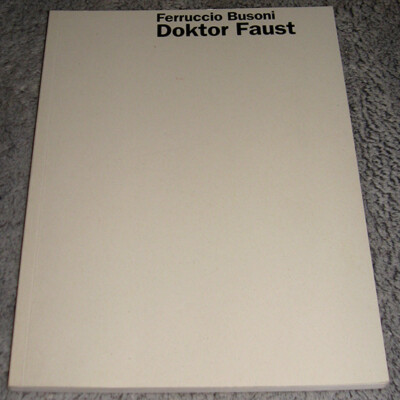 Busoni · Doktor Faust · Programmheft · Oper · Stuttgart
