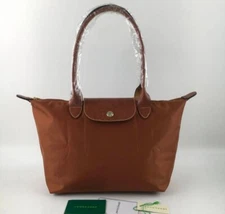 LONGCHAMP Le Pliage Original M Tote bag cognac - Recycled canvas New