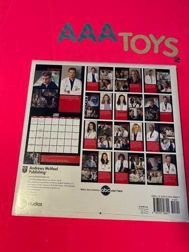 CALENDAR GREYS ANATOMY 2011 CALENDAR SEALED - Picture 2 of 2