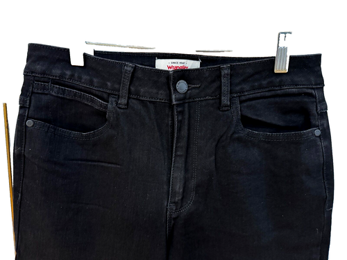 Wrangler Women Black Jeans S 6 High- Rise Bootcut Cotton Blend Stretch Inseam 32 - Picture 3 of 7