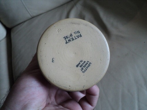 Antique Lovatts Langley Ware vase patent number 8887 Never Been Used 15cm Long - Picture 4 of 6