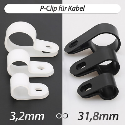 P-Clip für Kabel 3,3-32mm, Nylon Kabel-Schelle-Fixierung Chassisklemmen Klammer