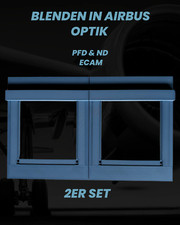 Homecockpit Airbus Blenden für PFD & ND oder ECAM 2er Set