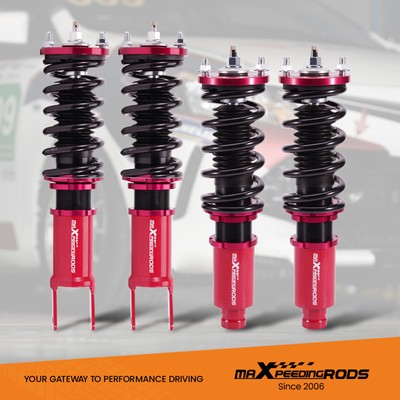 BFO 24-Way Adjustable Coilovers For Acura Integra 94-01 & Honda Civic CRX 88-91 EF – Full Kit, 1\"-3\" Drop
