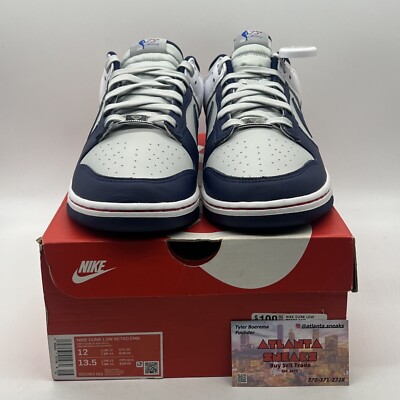 Size 12 - Nike NBA x Dunk EMB Low 75th Anniversary - Nets Navy
