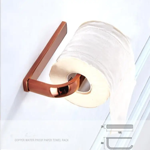 Luxury Rose Gold Copper Bathroom Accessories Set Paper Holder Towel