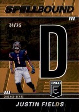 2022 Donruss Elite Justin Fields Orange Spellbound Letter 