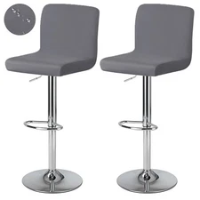 Bifaunvogel Bar Stool Cover with Back Waterproof Dining Room Square Swivel