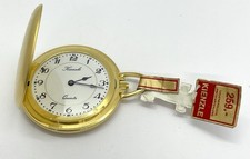 NEU NOS KIENZLE QUARTZ VINTAGE UHR TASCHENUHR Germany pocket watch Gold 70s 60s