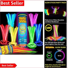 Party-Ready 100 Glow Sticks - Multi-Color Light-Up Fun for Every Occasion